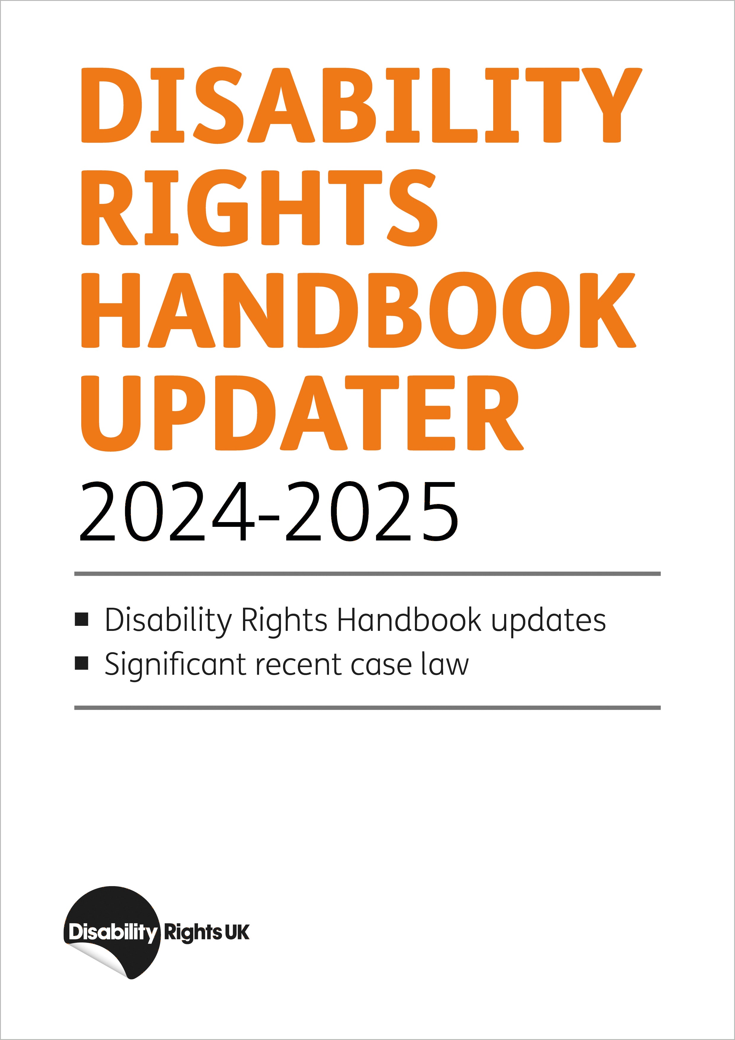 Updater 2024 2025 Disability Rights UK Updater 2024 2025 disability rights uk